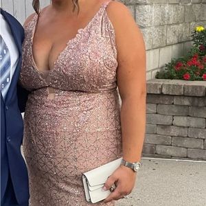 Portia Scarlet rose gold gown